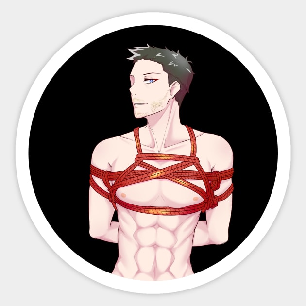 Manga Shibari Bondage Boy Sticker by ShibariZone